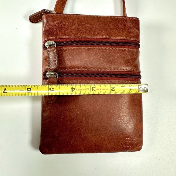 The Monte Genuine Brown Leather Crossbody Bag - Picture 9 of 9